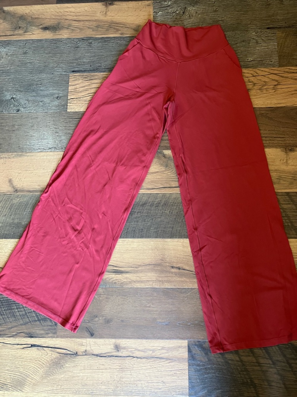aerie offline dark red trousers